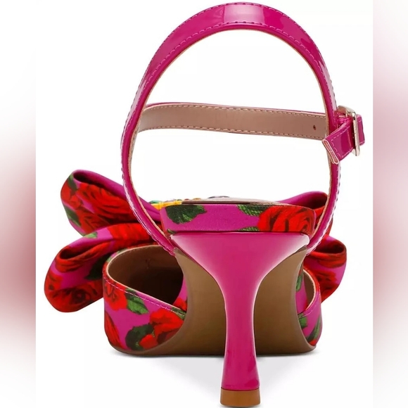 NEW Betsey Johnson Felipe Embellished Floral Ankle Strap Pump Size 10 - Picture 3 of 16